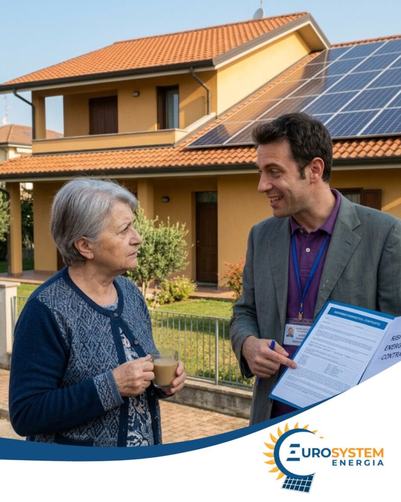 venditore falso con signora : articolo blog